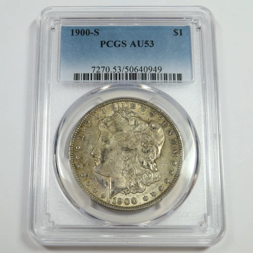 1900 S PCGS AU53 - Silver Morgan Dollar $1 US Coin #52414A