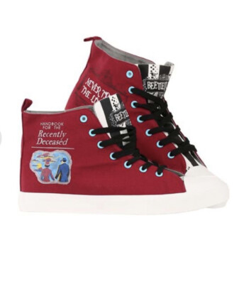 Beetlejuice Recently Deceased High Top Sneakers Officially Licensed 7 9 NEW