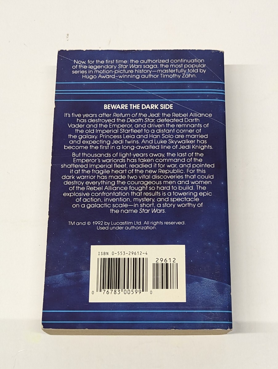 Star Wars Heir to the Empire: 1st Ed PB No Legends Banner: Book 1