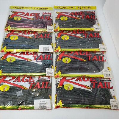 Strike King Rage Tail 10'' Thumper Worm Coffee Scent 7 Count Pack You Pick Color