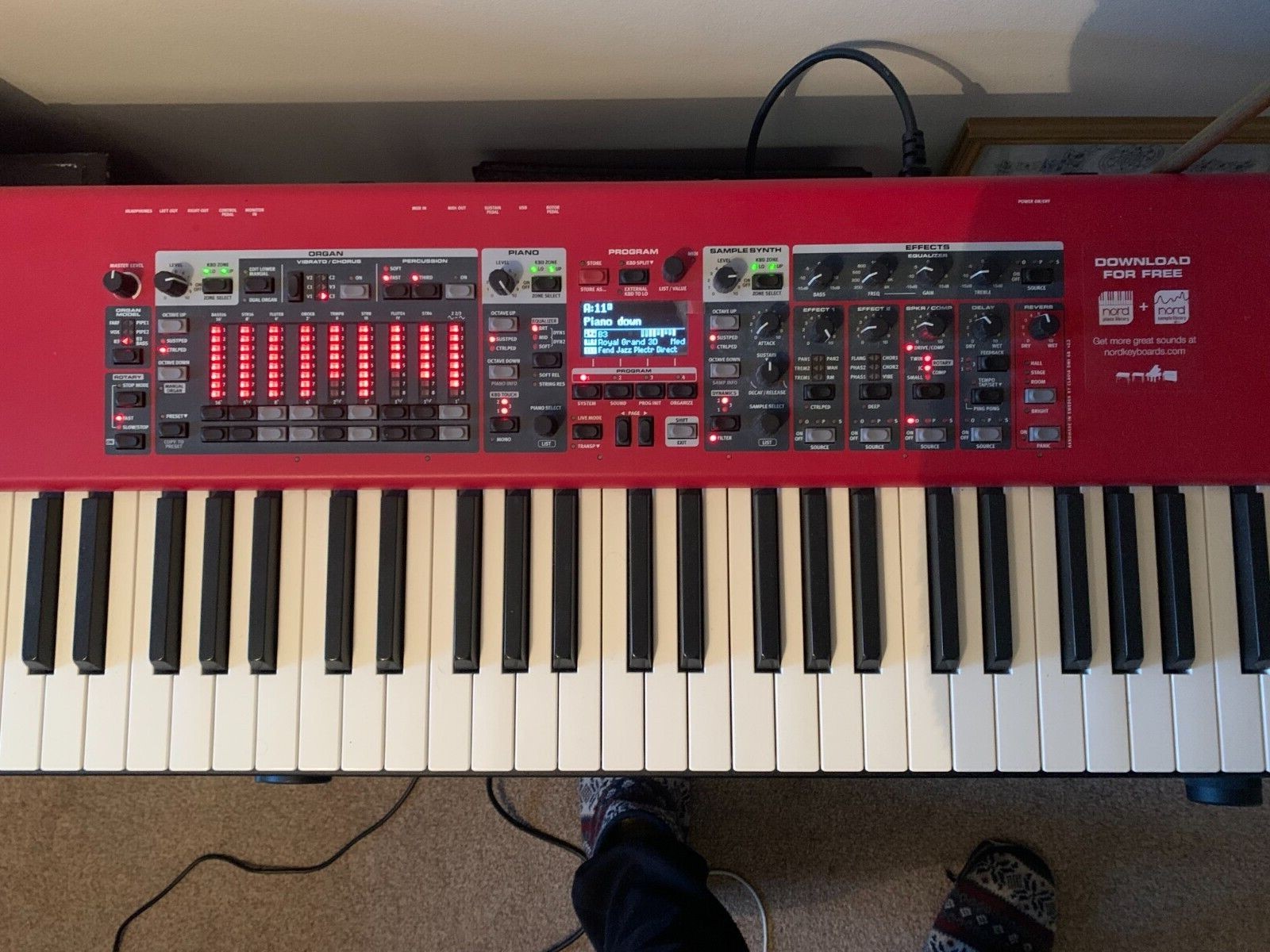 Nord Electro 6 HP 73 Hammer Action Piano Keys with Sustain Pedal. eBay