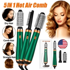 Cepillo Secador de Pelo Cabello Peine Voluminizador Alisador Caliente 5 en 1 US