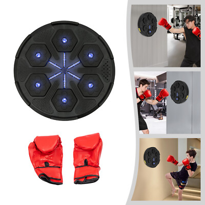 Musical Boxing Target Wall Mount Music Boxer Workout Target Boxing Mat Black