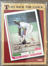 Topps 1987 Turn Back The Clock #311 Rickey Henderson Oakland Athletics
