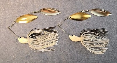 2 ~Nories 3/4 oz Spinnerbait Deep Range Crystal S +Bend Arm DWGN Natural Shad