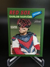 2026 Topps Heritage Green Border Carlos Narvaez Red Sox