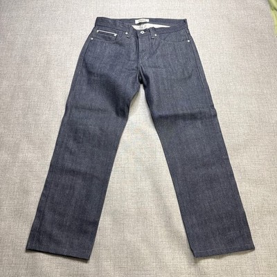 Naked & Famous Weird Guy Jeans Mens 32x27 Blue Raw Selvedge Denim