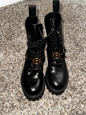 Versace Gothic Black Platform Boot, Medusa Head Size 38