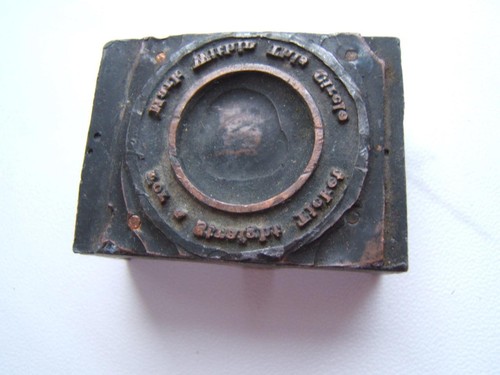VINTAGE PRINTING BLOCK FOR A STRAIGHT TICKET MARK WITHIN THE CIRCLE GAMBLING?