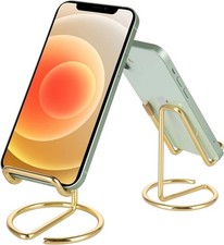 Cell Phone Stand for Desk, Cute Metal Gold Cell Phone Stand Holder Desk Accessor