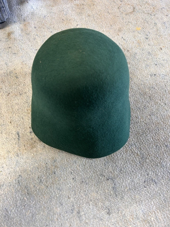 Anthropologie绿色毛毡水桶帽  — 第 4/4 张图片