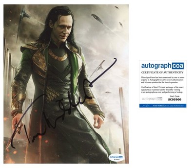 Tom Hiddleston ''Loki'' Autogramm signed 10x8'' Foto ACOA