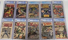 LOT OF (10) ALL CGC GRADED MARVEL SILVER ISSUES Iron Man 2 Captain 1 X-Men 29 36