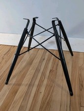 Authentic Herman Miller Eames Black Dowel Base Legs Fiberglass Shell Chair