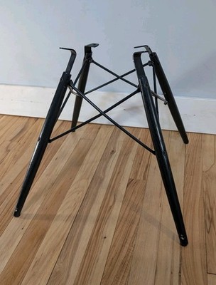 Authentic Herman Miller Eames Black Dowel Base Legs Fiberglass Shell Chair
