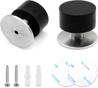 TüRstopper Wandschutz 2 StüCk Edelstahl Selbstklebend Wandmontage Gummipuffer