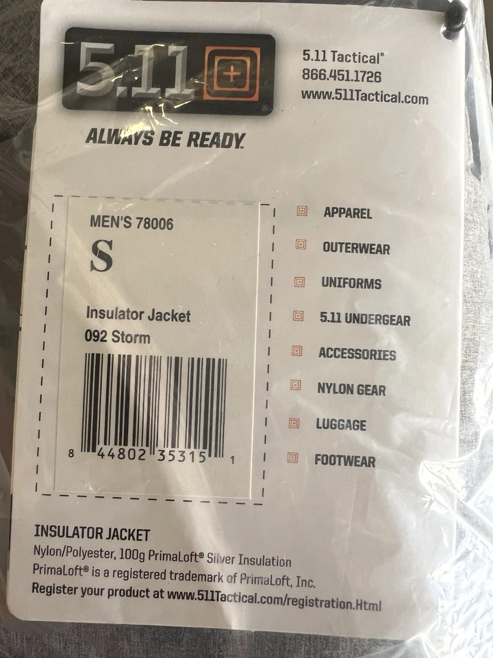 Chaqueta aislante táctica pequeña 5.11 Foto 4 de 4