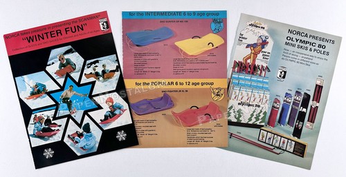SCANMAN Sleds – Original 1977 Trade AD / ADVERT – Norca Dealer Promo – Skis
