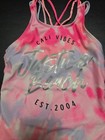 Girls Sz 7/8 Justice Bright Colored Strappy Logo 1pc Swimsuit — photo 3