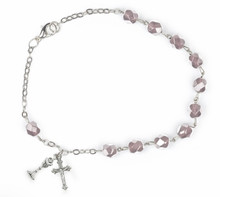 first communion june birthstone beads bracelet with chalice crucifix charms