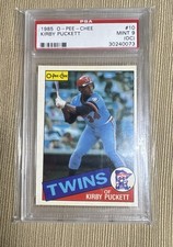 1985 O-Pee-Chee - Kirby Puckett #10 (RC) PSA 9 (OC) OLD SLAB  
