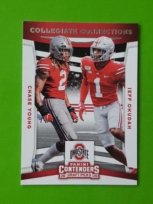 2020 Panini Contenders Draft Picks Chase Young Jeff Okudah Buckeyes