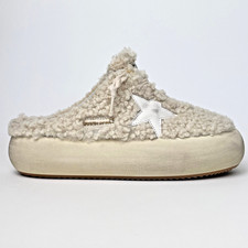 Golden Goose Sabot Space-Star  tabacco Donna Shearling Sneakers Women Space 38