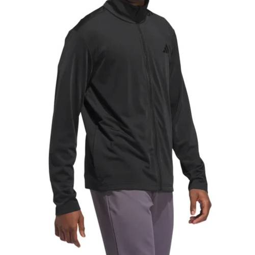 Adidas Men's Full Zip Tricot Track Jacket Black Size M for sale
