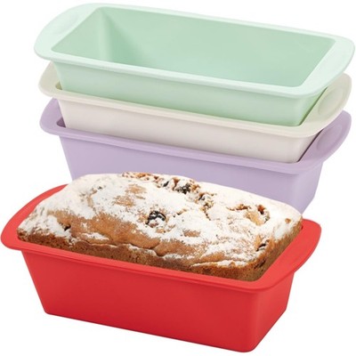 Set of 4 silicone baking moulds, small bread baking moulds, 20 x 9.5 x 5.5 cm...