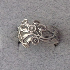 Vintage Spoon Ring Trumpet Flowers TH Marthinsen E.P.N.S. Norway Sz 6.5 — photo 1