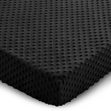 Minky Dot Fitted Pack N Play Sheet 26x38 Inch, Fleece Nursery, Black