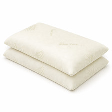 [Altezza 11 o 15 cm] 2 Cuscini Memory Foam SAPONETTA 70x40 Fodera con Aloe Vera