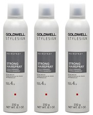 Goldwell Stylesign Hold 4 Strong HairSpray 8.1 Oz - Pack of 3