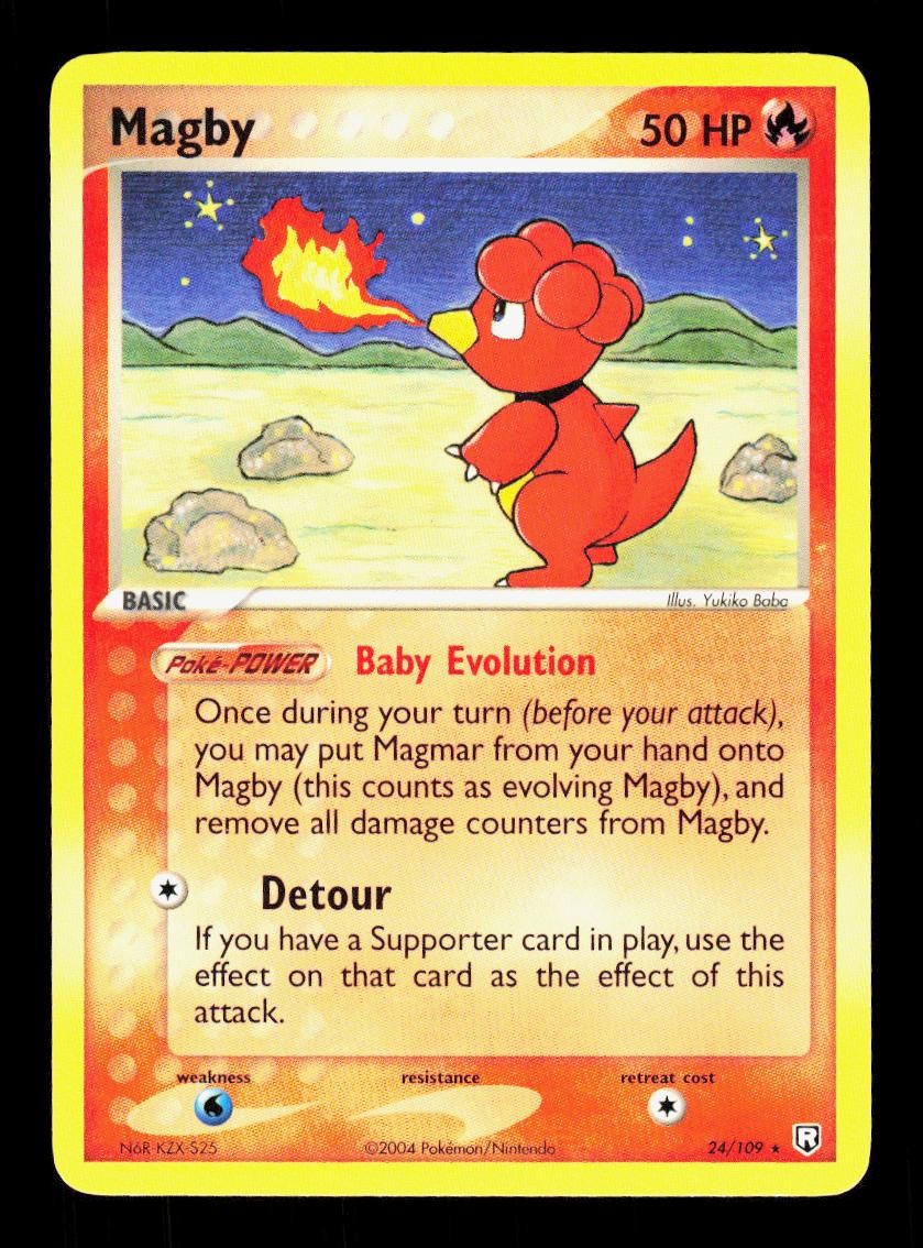 Magby 24/109 Rare Team Rocket Returns Pokemon NM