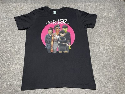 Gorillaz Black Medium Virtual Band ENGLAND Shirt Damon Albarn Jamie Hewlett