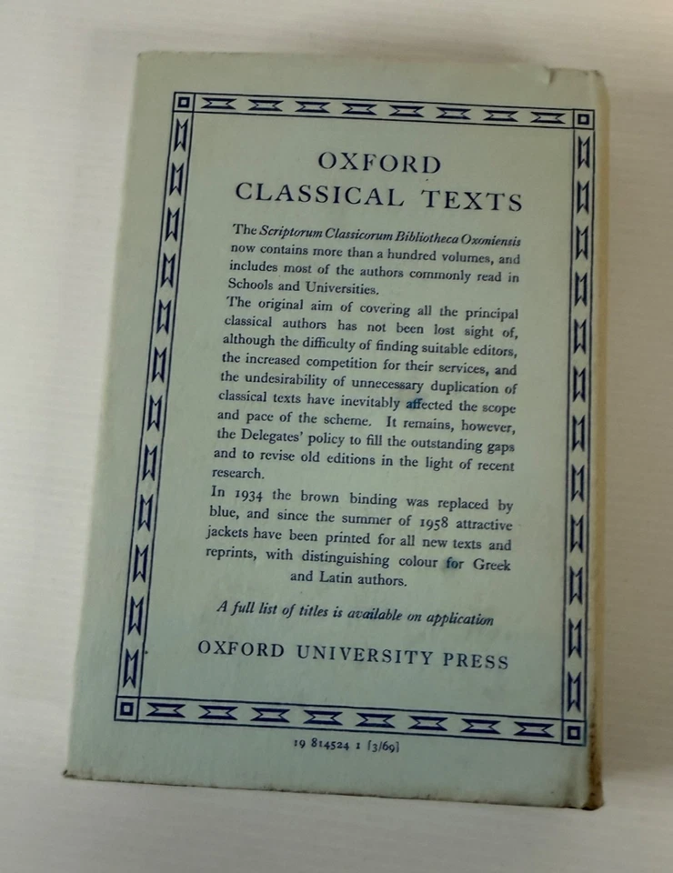 Evripidis Fabvlae G Murray Oxford Classical Texts 1969 Vintage Hardcover Latin - Image 3 of 4