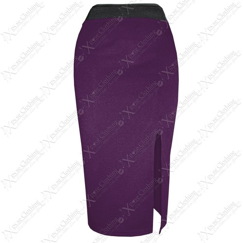 WOMENS BODYCON STRETCH WAIST PENCIL SKIRTS LADIES SKIRT LONG OFFICE WORK SEXY - Picture 89 of 90