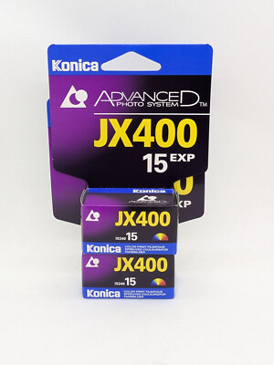 2x APS Konica Color JX400, 15 Exp, ISO 400, TESTED