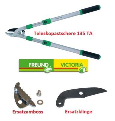 FREUND VICTORIA Teleskopastschere 135 TA 660mm / Ersatzamboss / Ersatzklinge 