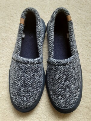 Acorn Men's Slippers with Memory Foam Insole Navy Tweed Size M Medium (9-10)