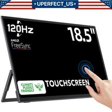 2024 UPERFECT 18.5'' Portable Touchscreen 120hz Monitor w/VESA & 180° Adjustable
