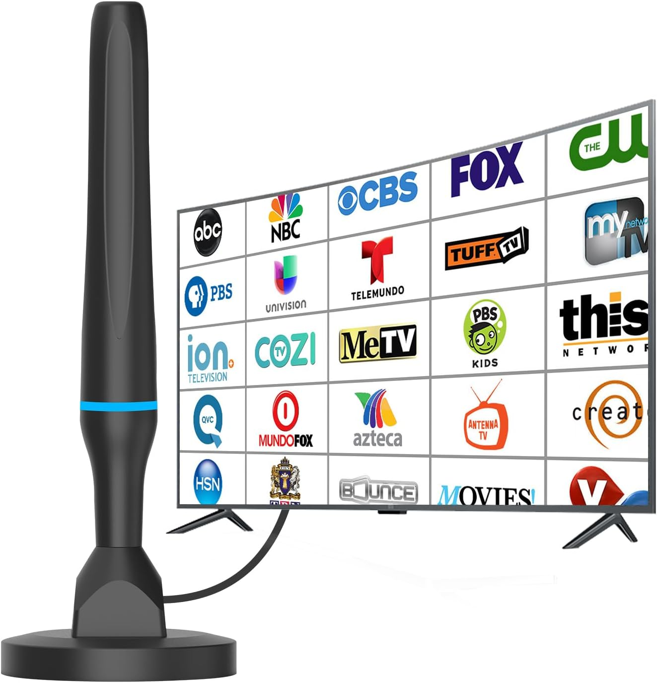 2023 Newest Digital HDTV Antenna for Smart TV – Indoor & Outdoor Reception-image