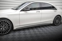 Cup Seitenschweller Ansatz FüR Mercedes-Benz S Amg-Line W222 Facelift Schwarz