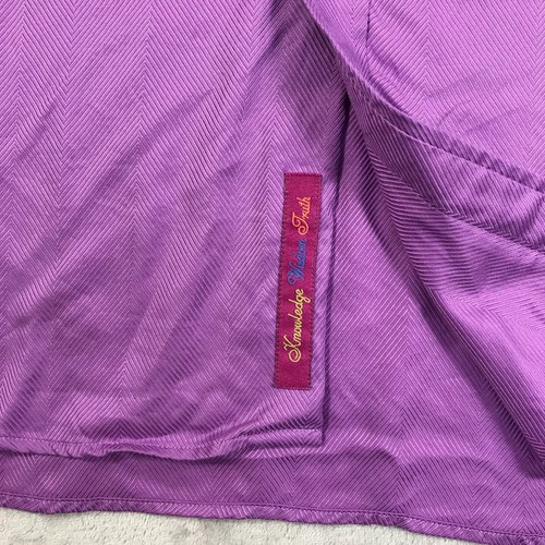 Camicia Robert Graham uomo 2XL viola manica lunga bottoni vestibilità classica cotone - Foto 4 di 12