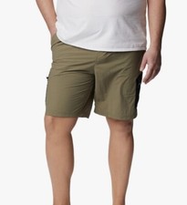 COLUMBIA Omni-Shade Summerdry 9  Brief Shorts Olive Green Men  s Sz 6X NEW  55