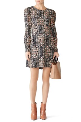 Flynn Skye Love Daze Lydia Floral Long-Sleeve Mini Dress Sz Medium