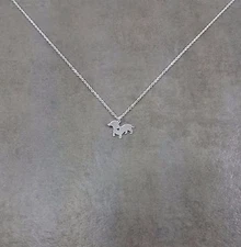 Dachshund Dog Silver Plated Necklace Gift Box Wiener Puppy Hotdog Puppy Pet Dogs