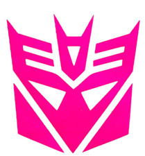 New Decepticon Transformers Pink Permanent Sticker Vinyl Handmade Decal 4  
