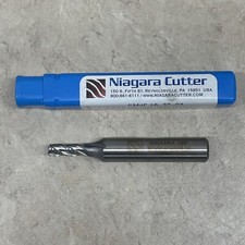 Niagara Cutter 3/16" HSS Round End Mill 3/8" Shank 4 Flute .030 Radius