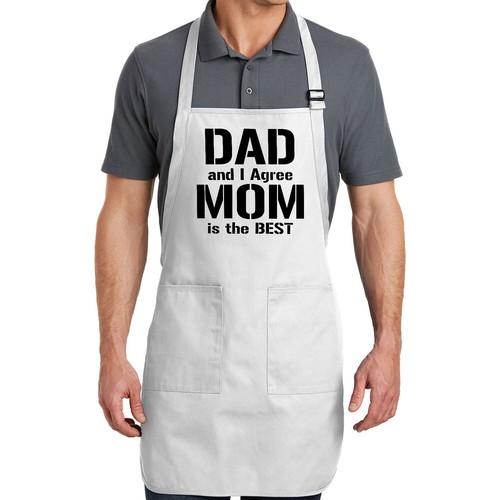 Dad And I Agree Mom Is The Best Apron Full Length Cute Mother's Day gift for Mom - Picture 6 of 11